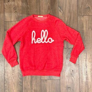 hello sweatshirt